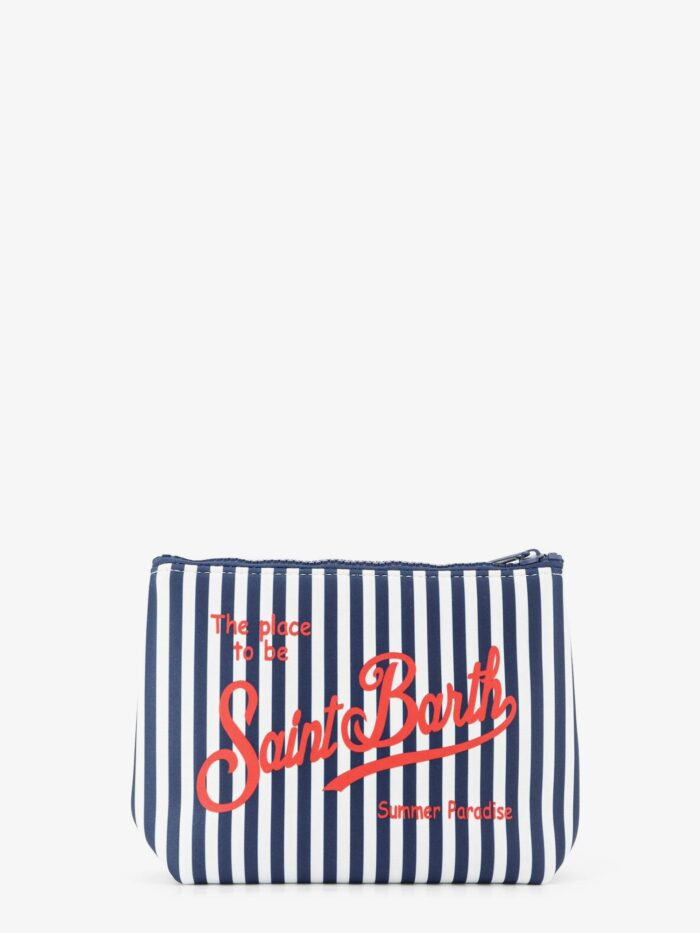 MC2 SAINT BARTH Aline Scuba Clutch With Striped Pattern