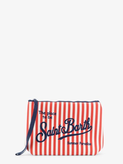 MC2 SAINT BARTH Aline Scuba Clutch With Striped Pattern