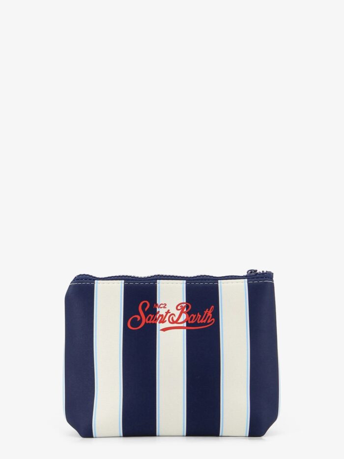 MC2 SAINT BARTH Aline Scuba Clutch With Striped Pattern