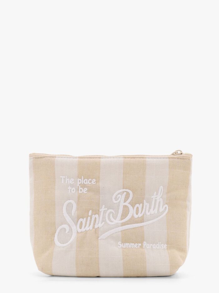 MC2 SAINT BARTH Aline Soft Pochette With Linen Stripes Big Print