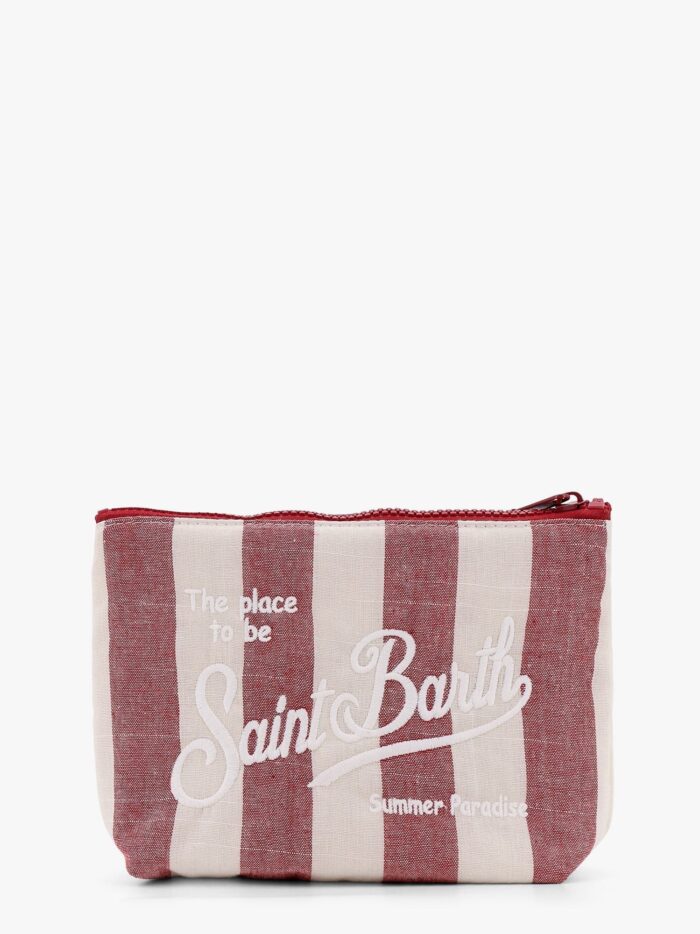MC2 SAINT BARTH Aline Soft Pochette With Linen Stripes Big Print
