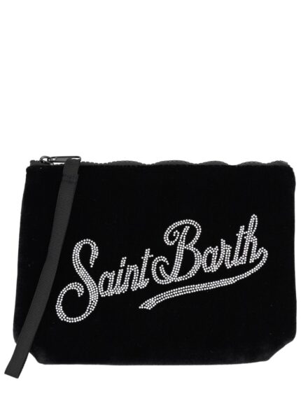MC2 SAINT BARTH "ALINE VELVET" CLUTCH BAG