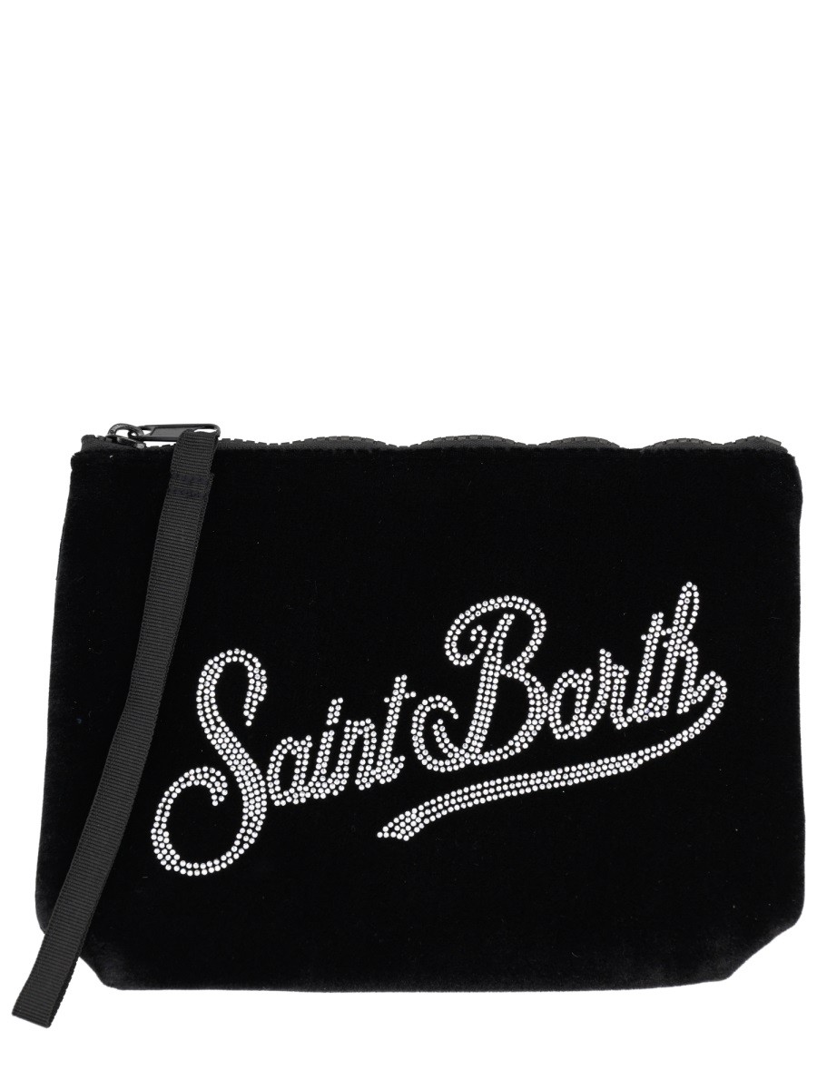 MC2 SAINT BARTH "ALINE VELVET" CLUTCH BAG