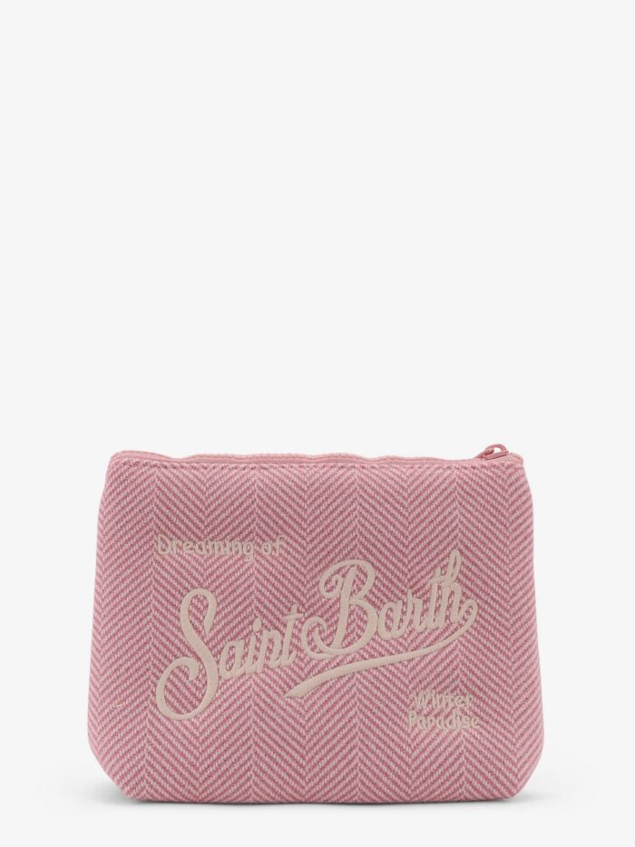 MC2 SAINT BARTH Aline Wool Clutch With Herringbone Motif