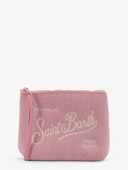 MC2 SAINT BARTH Aline Wool Clutch With Herringbone Motif