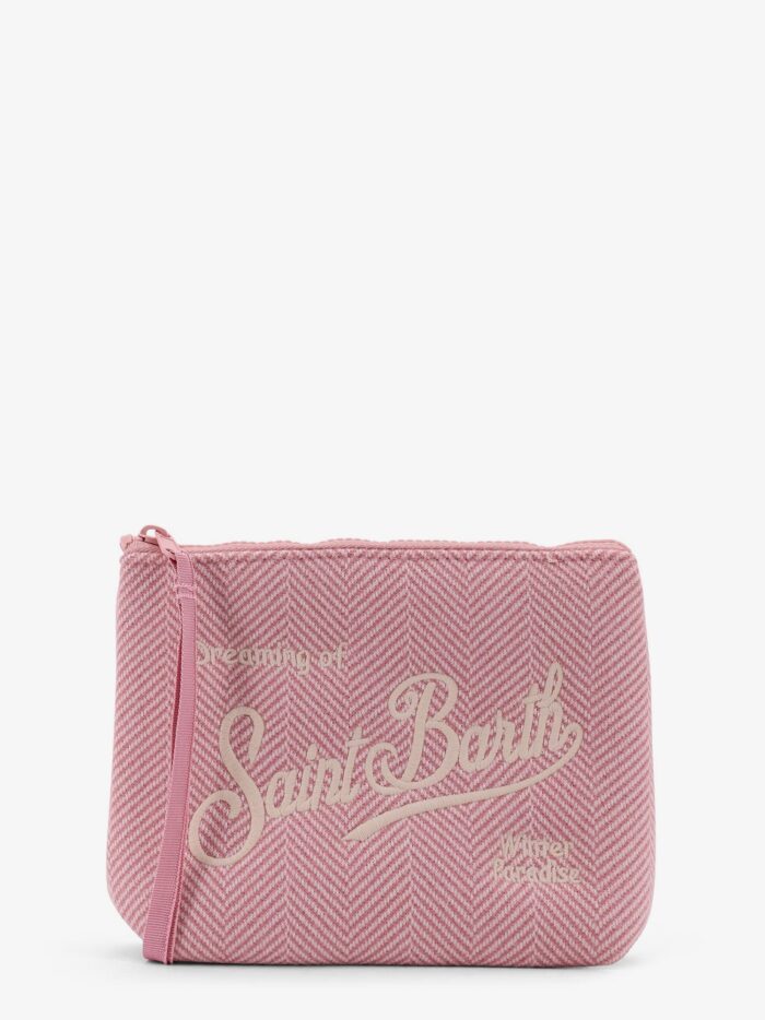 MC2 SAINT BARTH Aline Wool Clutch With Herringbone Motif