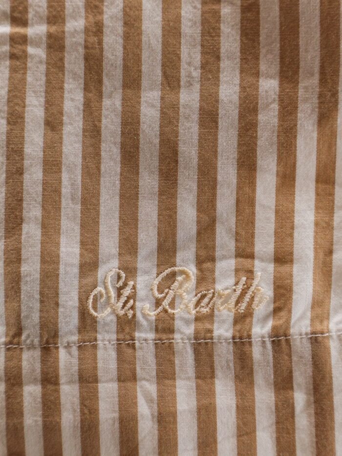 MC2 SAINT BARTH Amani Cotton Bermuda Shorts With Striped Pattern