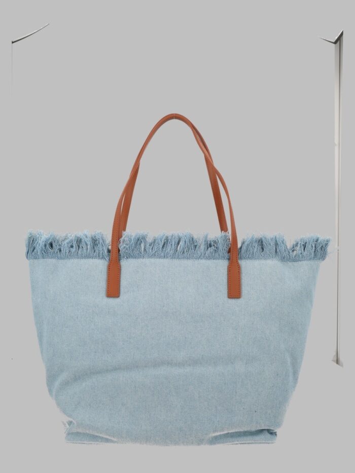 MC2 SAINT BARTH BORSA "CITY" IN DENIM CON FRANGE