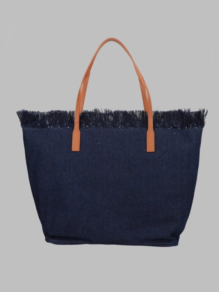 MC2 SAINT BARTH BORSA "CITY" IN DENIM CON FRANGE