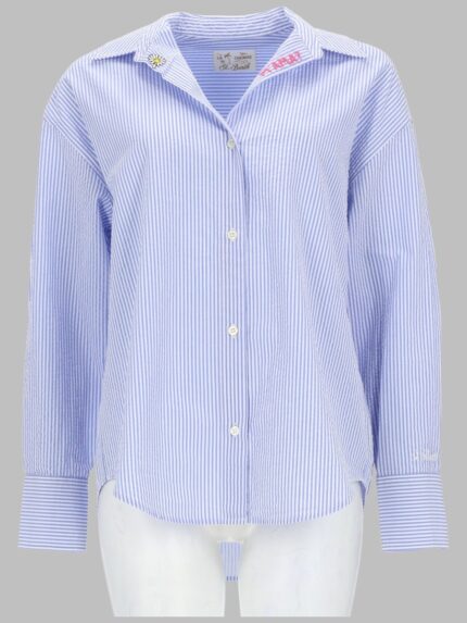 MC2 SAINT BARTH CAMICIA A RIGHE CON RICAMO