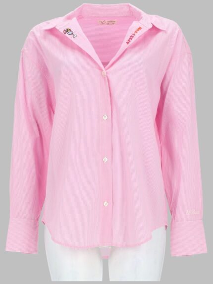 MC2 SAINT BARTH CAMICIA A RIGHE CON RICAMO