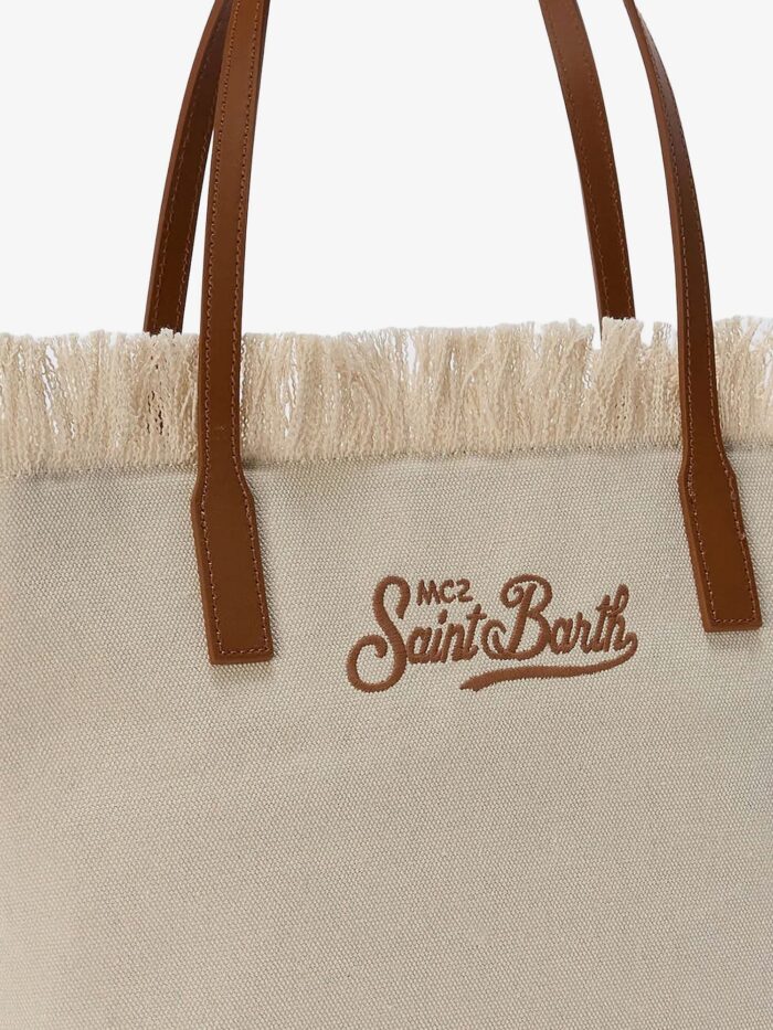 MC2 SAINT BARTH City Bag Mid Fringe Canvas Shoulder Bag