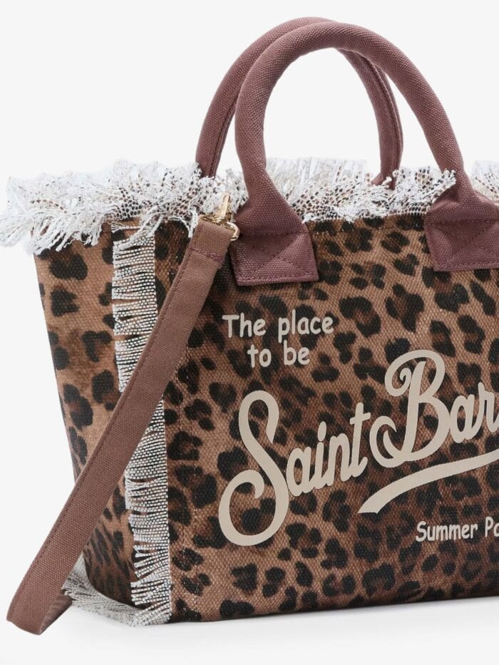 MC2 SAINT BARTH Colette Canvas Crossbody Bag With Animal Print