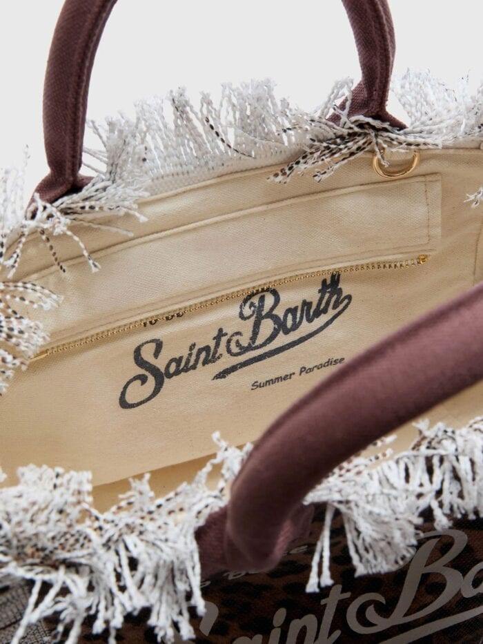 MC2 SAINT BARTH Colette Canvas Crossbody Bag With Animal Print