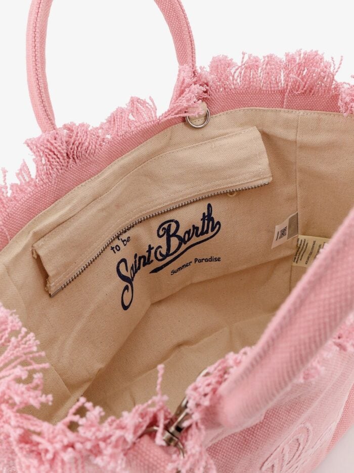 MC2 SAINT BARTH Colette Canvas Handbag With Front Logo