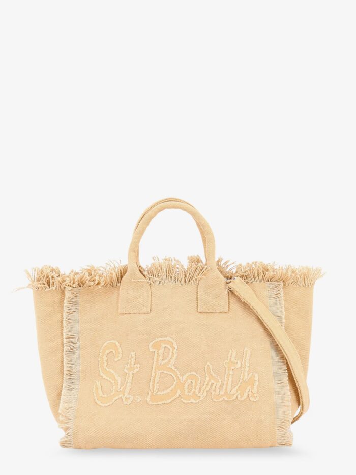 MC2 SAINT BARTH Colette Canvas Handbag With Logo On The Front