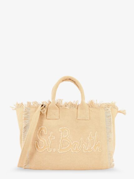 MC2 SAINT BARTH Colette Canvas Handbag With Logo On The Front