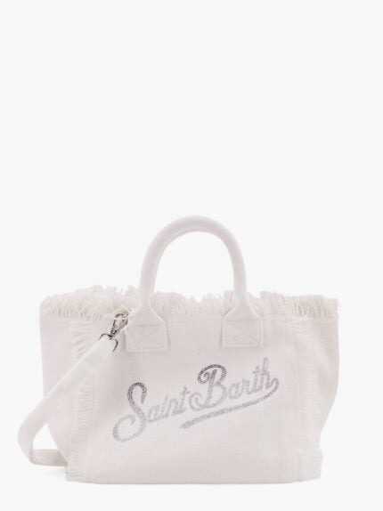 MC2 SAINT BARTH Colette Cotton Handbag With Rhinestones Logo