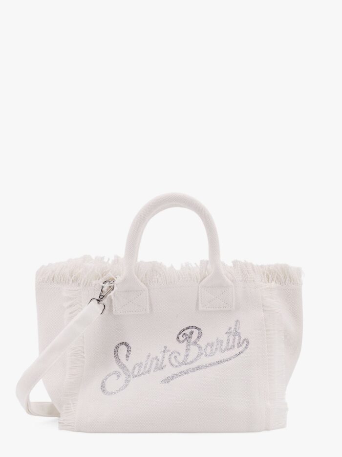 MC2 SAINT BARTH Colette Cotton Handbag With Rhinestones Logo