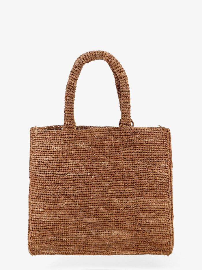 MC2 SAINT BARTH Colette Raffia Handbag With Embroidered Logo