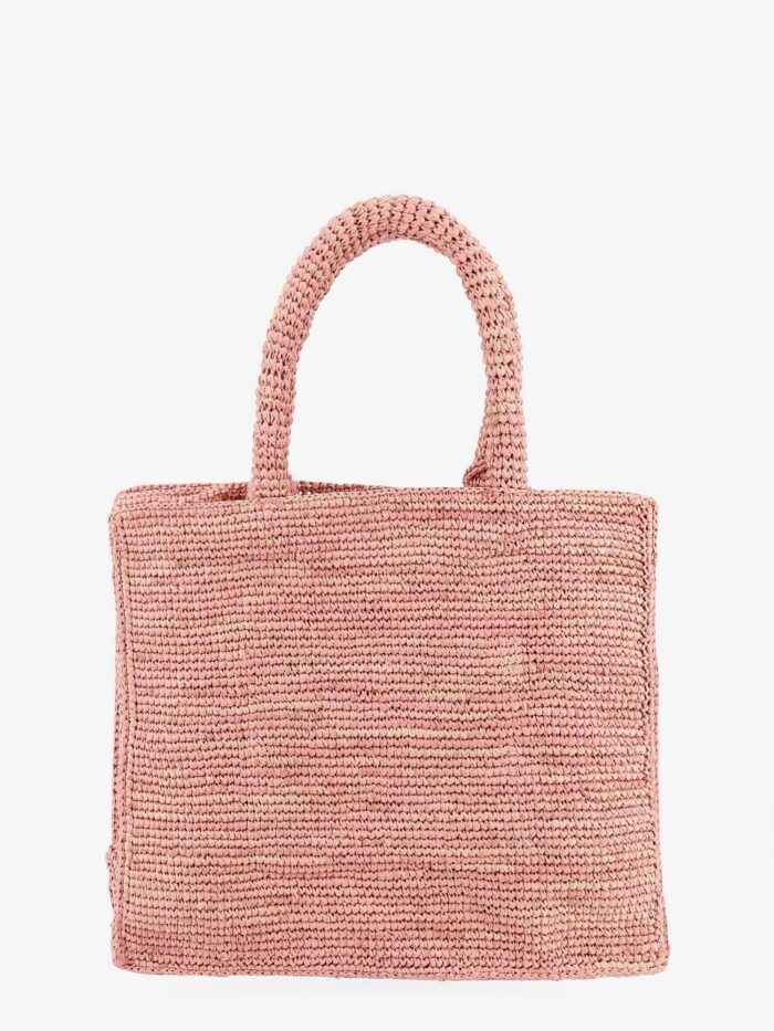 MC2 SAINT BARTH Colette Raffia Handbag With Embroidered Logo