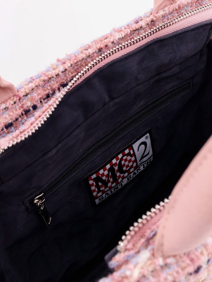 mc2 saint barth colette tweed wool blend crossbody bag MC2 SAINT BARTH Colette Tweed Wool Blend Crossbody Bag