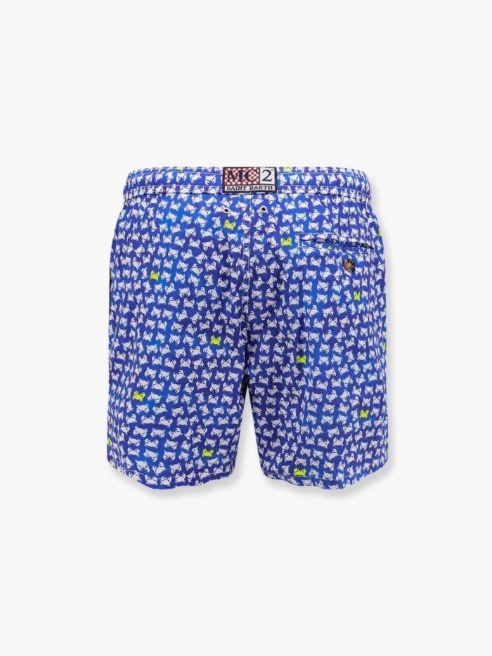 MC2 SAINT BARTH Comfort Light Nylon Swim Trunk With Crab Background Print