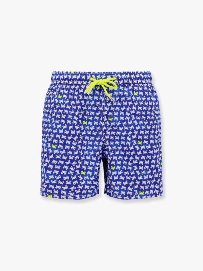 MC2 SAINT BARTH Comfort Light Nylon Swim Trunk With Crab Background Print