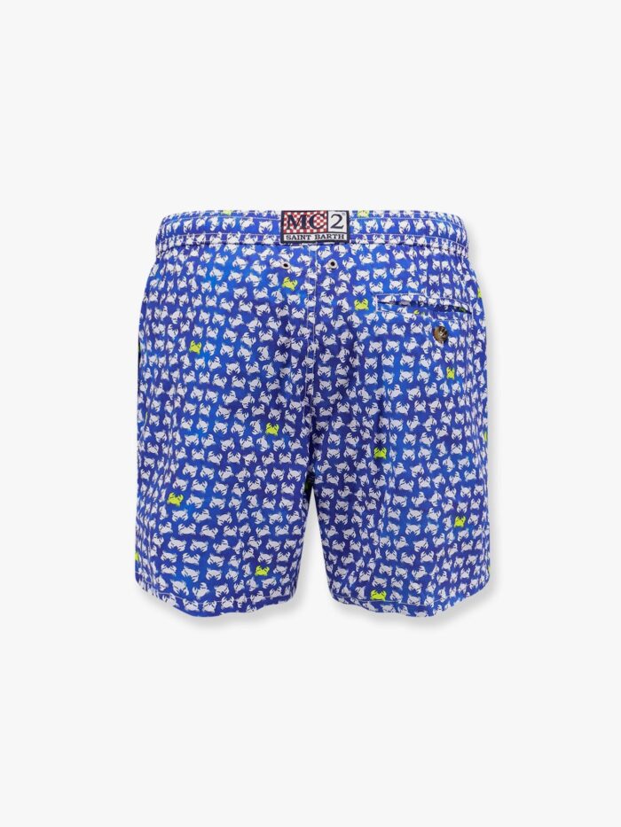MC2 SAINT BARTH Comfort Light Nylon Swim Trunk With Crab Background Print