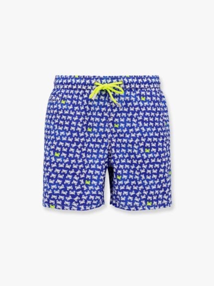 MC2 SAINT BARTH Comfort Light Nylon Swim Trunk With Crab Background Print