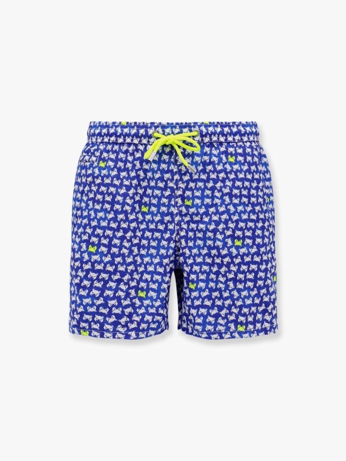 MC2 SAINT BARTH Comfort Light Nylon Swim Trunk With Crab Background Print