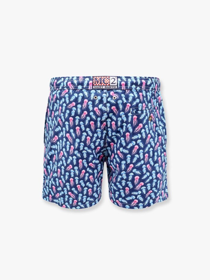 MC2 SAINT BARTH Comfort Light Swim Trunks With JellyFish Neon 61 Print