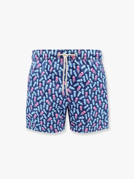 MC2 SAINT BARTH Comfort Light Swim Trunks With JellyFish Neon 61 Print
