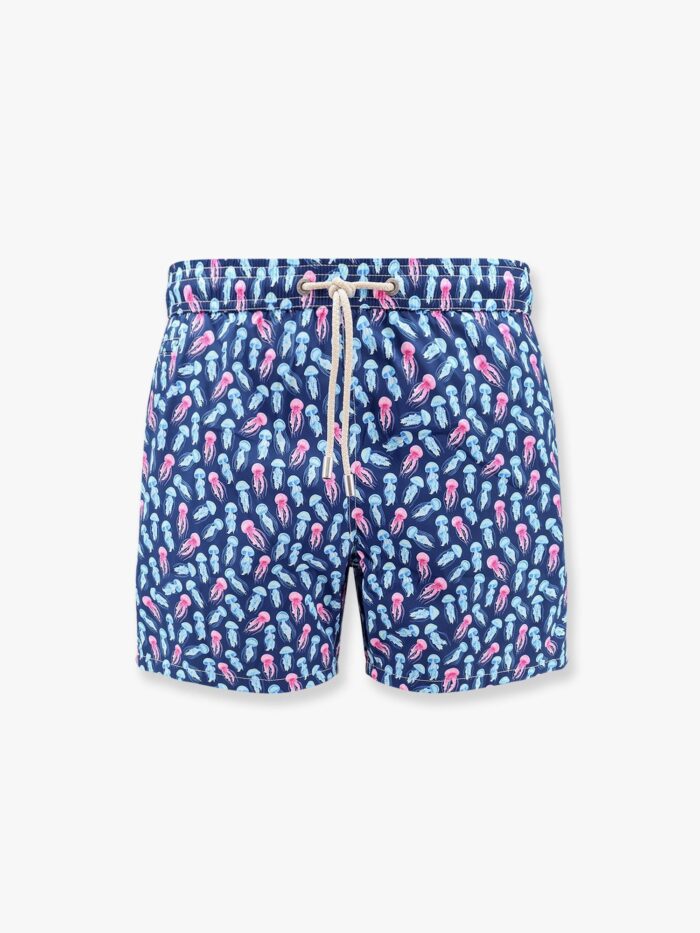 MC2 SAINT BARTH Comfort Light Swim Trunks With JellyFish Neon 61 Print