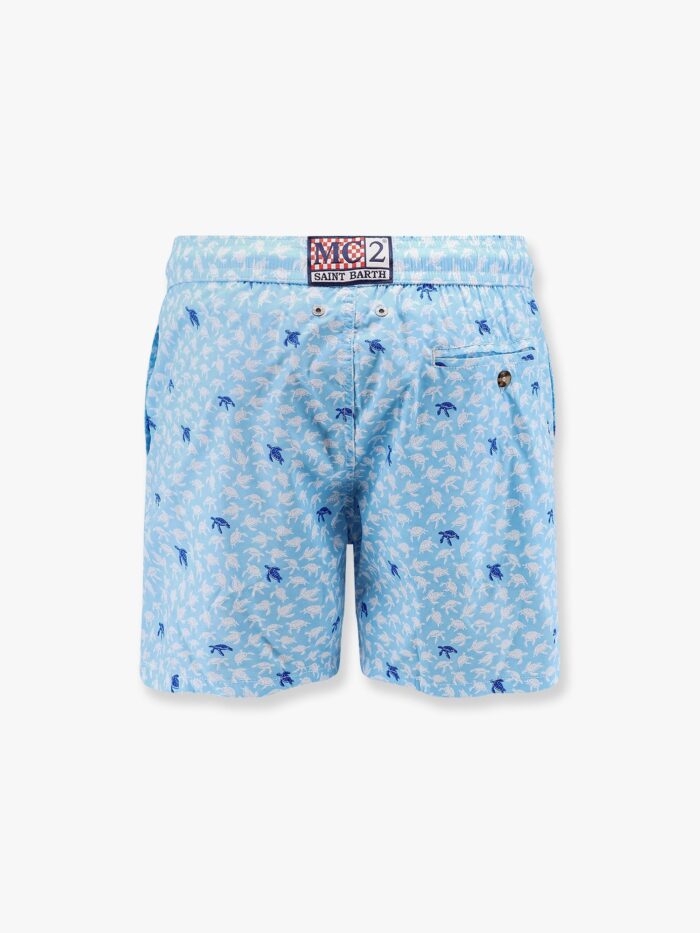 MC2 SAINT BARTH Comfort Light Swim Trunks With Turtle Block 61 Print