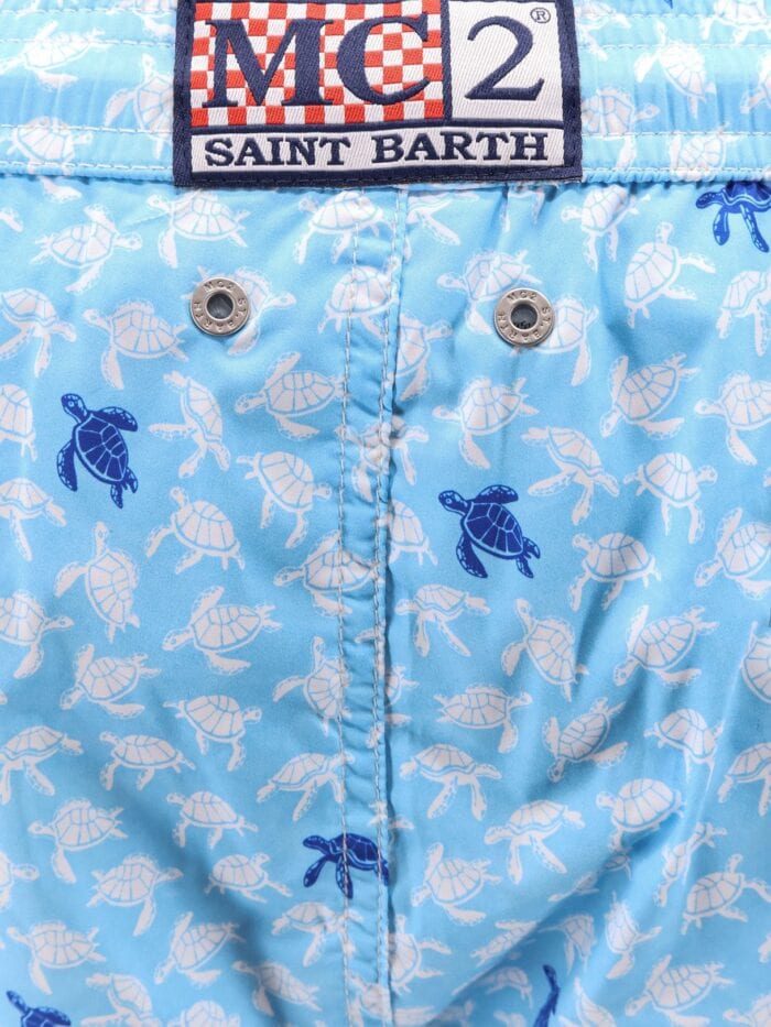 MC2 SAINT BARTH Comfort Light Swim Trunks With Turtle Block 61 Print