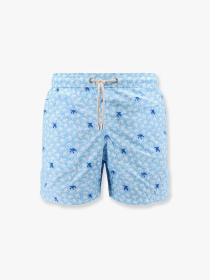 MC2 SAINT BARTH Comfort Light Swim Trunks With Turtle Block 61 Print