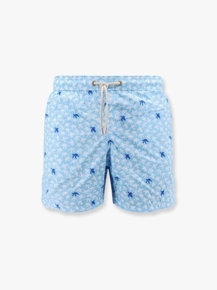 MC2 SAINT BARTH Comfort Light Swim Trunks With Turtle Block 61 Print