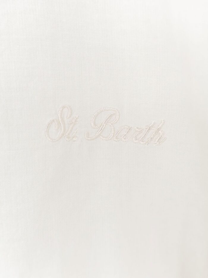 MC2 SAINT BARTH Cotton Shirt With Front Embroidered Logo