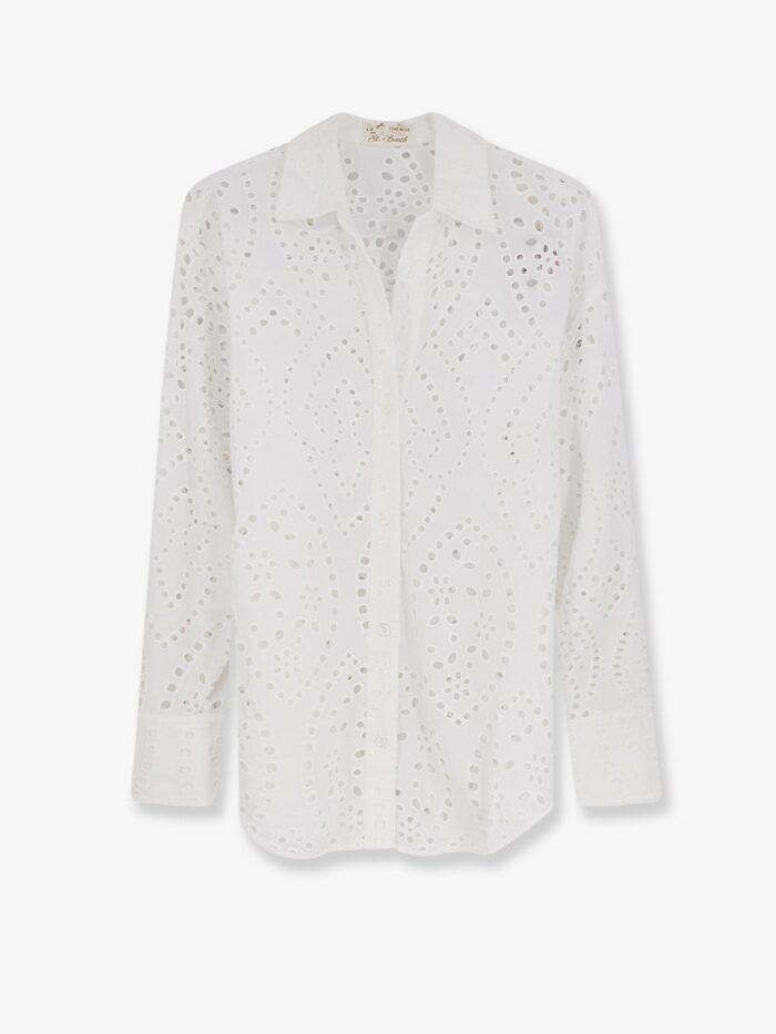 MC2 SAINT BARTH Cristal Broderie Anglaise Embroidery Shirt