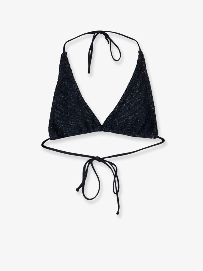 MC2 SAINT BARTH Guiana Crinkle Lurex Bikini Top