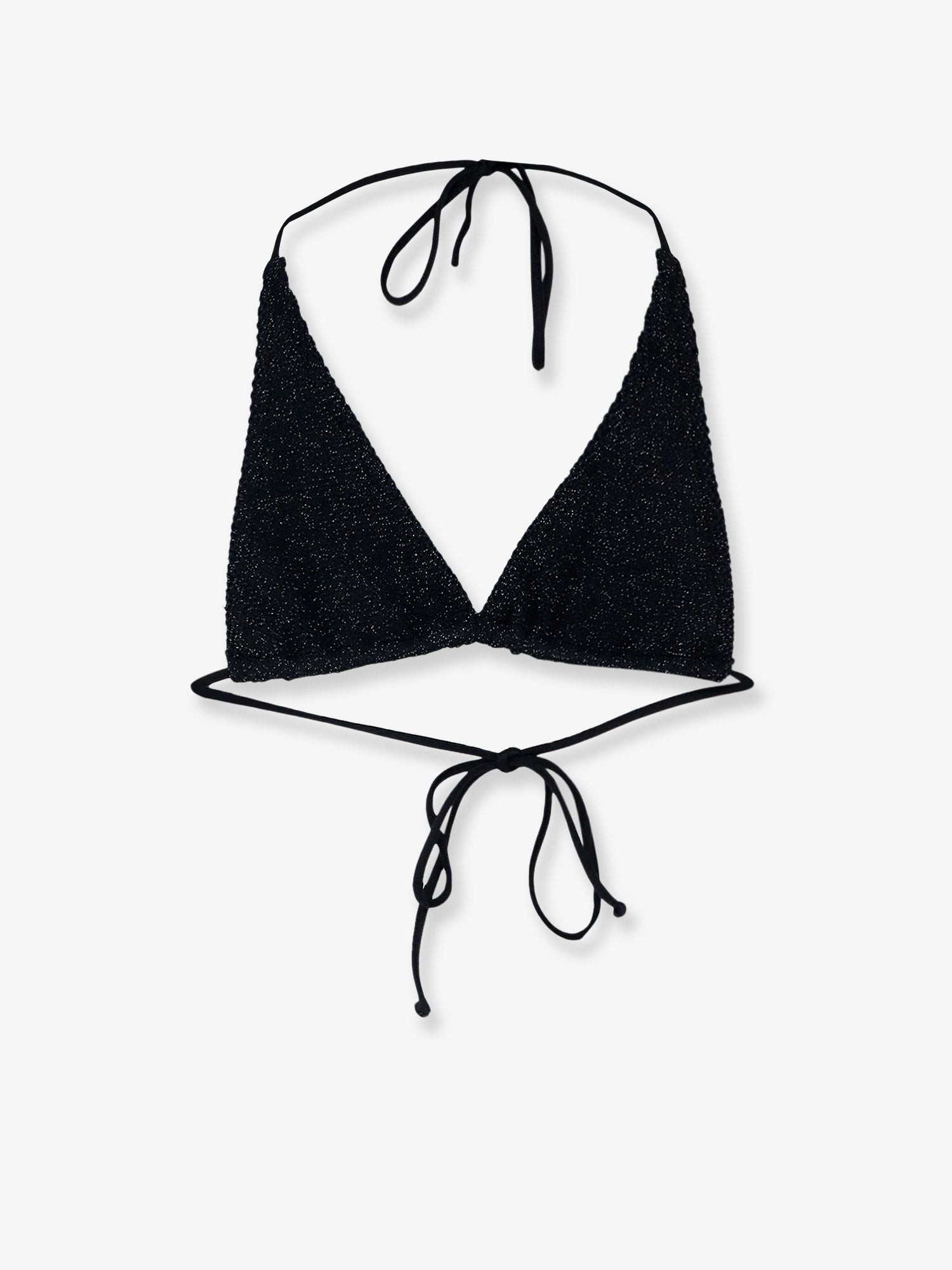 MC2 SAINT BARTH Guiana Crinkle Lurex Bikini Top