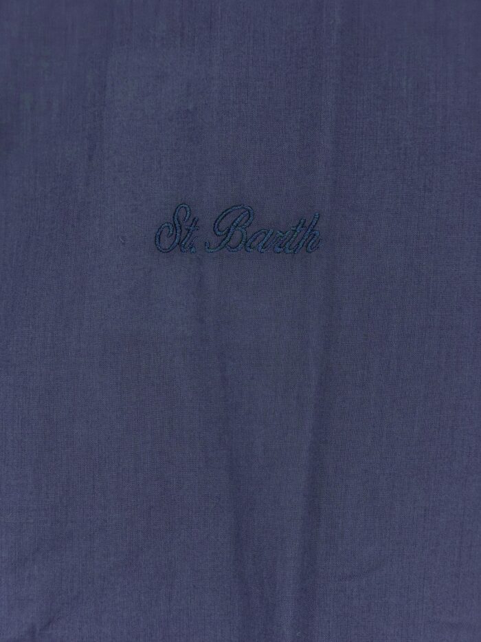 MC2 SAINT BARTH Ice Cotton Shirt With Embroidered Logo On The Front