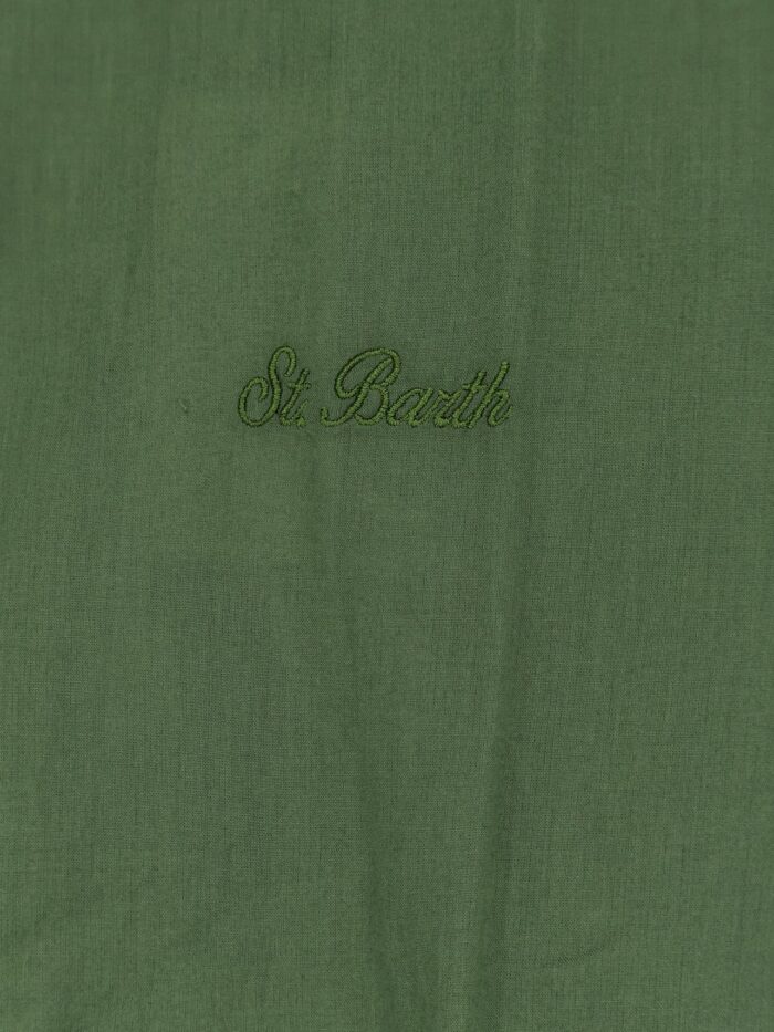 MC2 SAINT BARTH Ice Cotton Shirt With Embroidered Logo On The Front