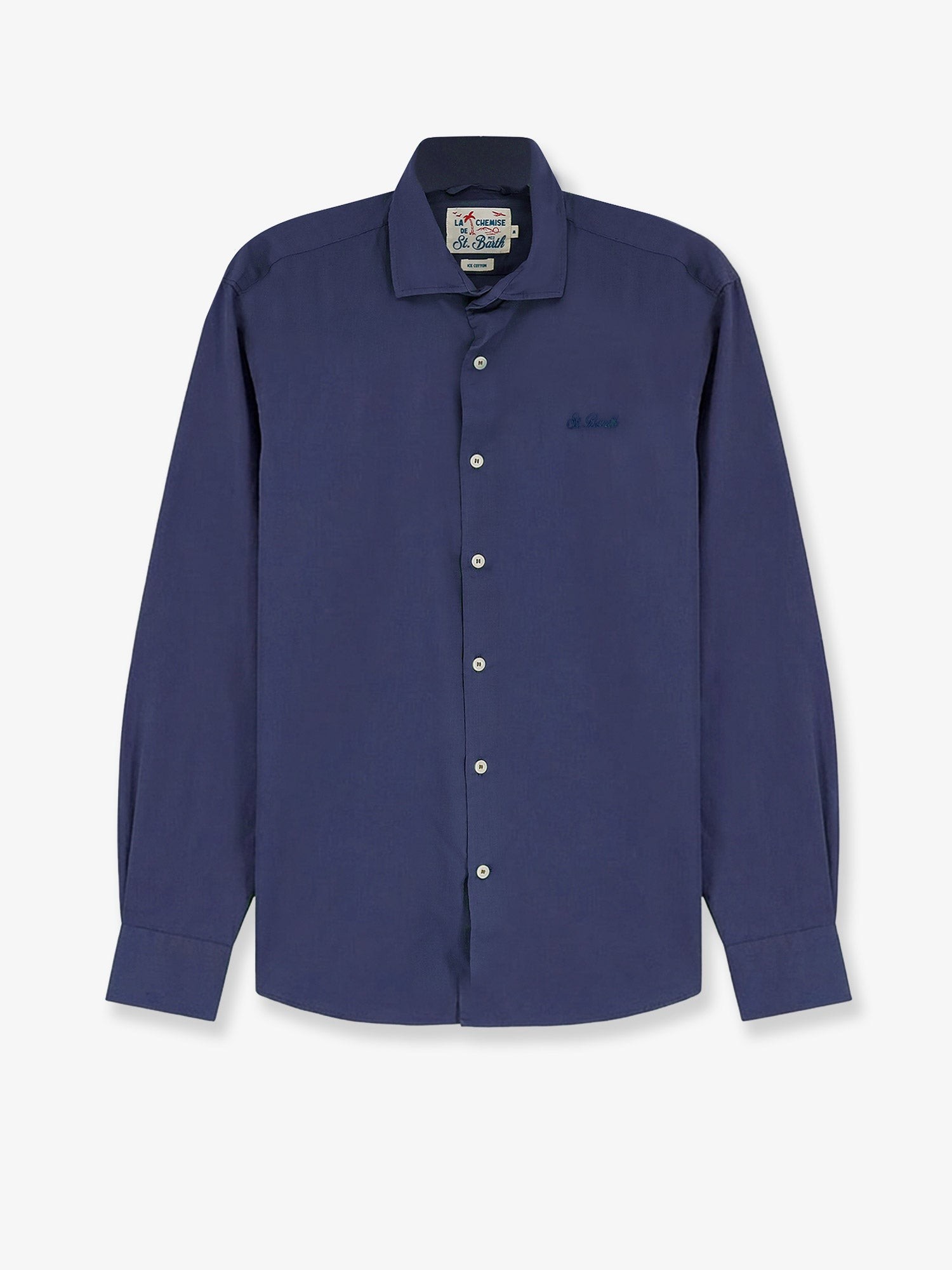 MC2 SAINT BARTH Ice Cotton Shirt With Embroidered Logo On The Front
