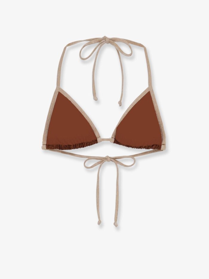 MC2 SAINT BARTH Leah String Bikini Top With Lurex Effect