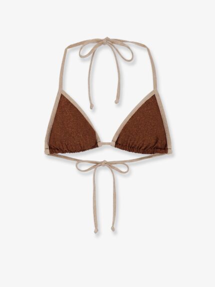 MC2 SAINT BARTH Leah String Bikini Top With Lurex Effect