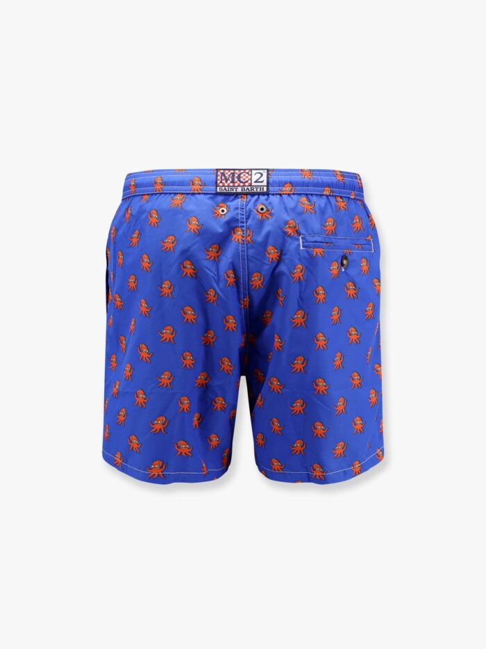MC2 SAINT BARTH Lighting Micro Fantasy Recycled Nylon Swim Trunks With Polpo Sub Print