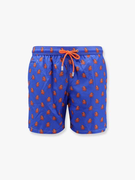 MC2 SAINT BARTH Lighting Micro Fantasy Recycled Nylon Swim Trunks With Polpo Sub Print
