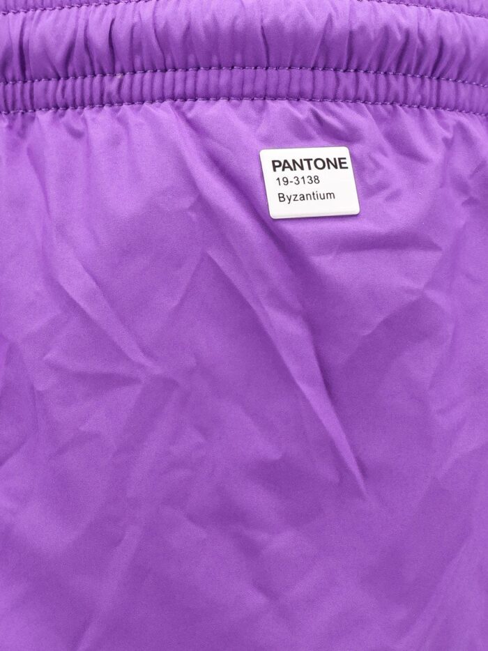 MC2 SAINT BARTH Lighting Pantone Nylon Swim Trunks With Logo Patch